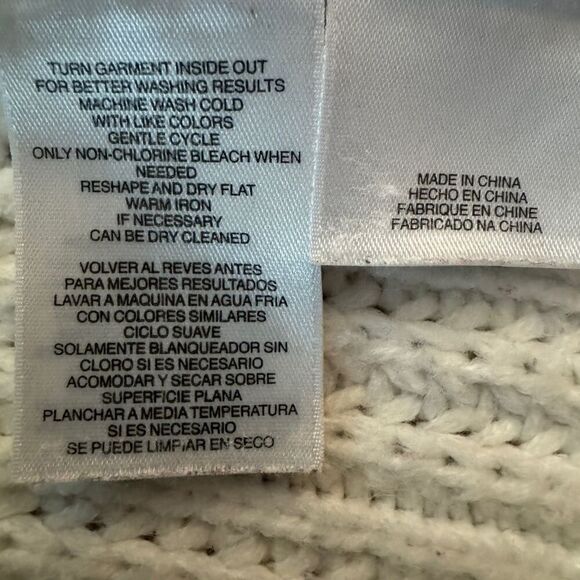 Jones NY Sport Winter White cable knit scoop neck sweater M - Picture 10 of 10